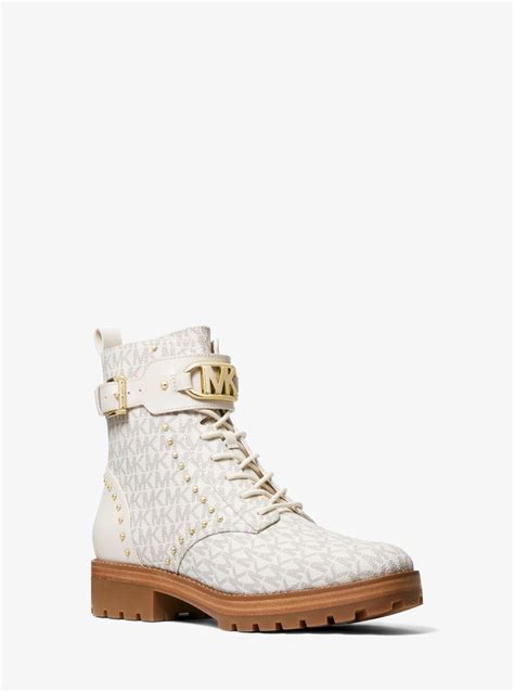 michael kors rot weiß|Weiss Combat Boot .